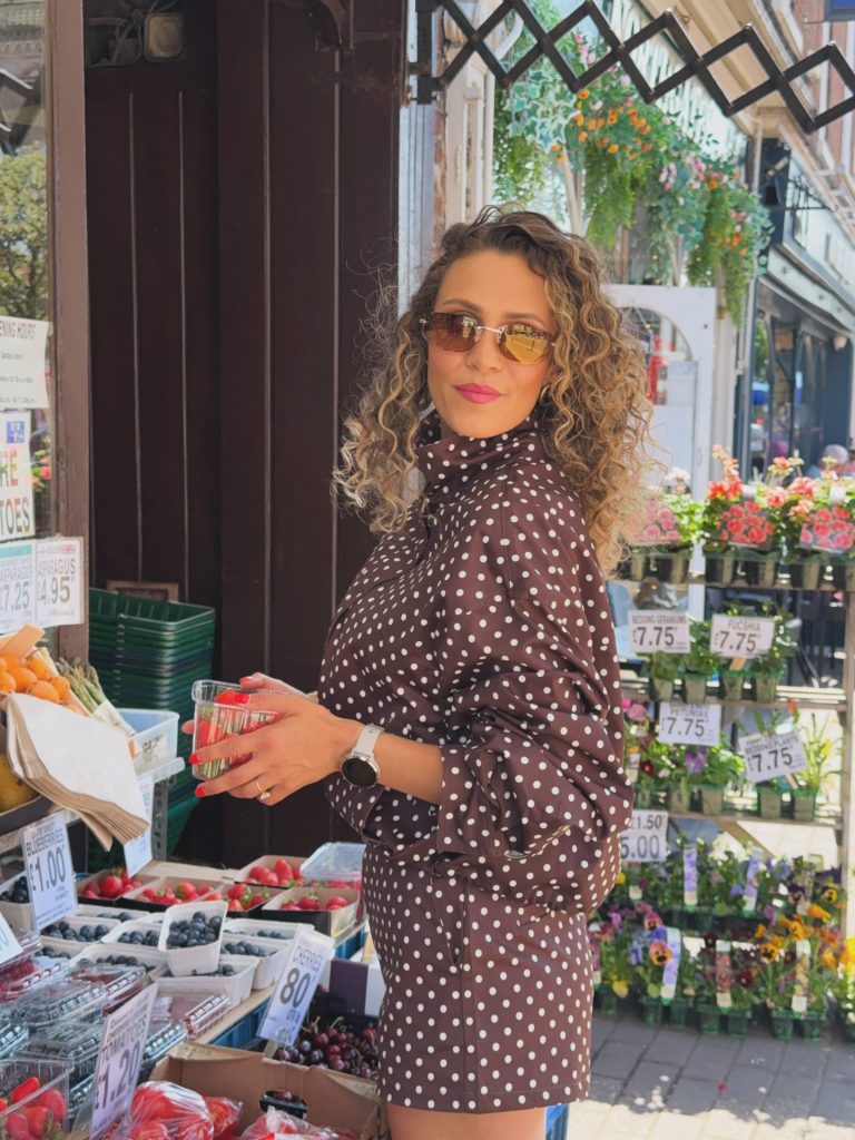 Why a Brown Polka-Dot Dress Feels So Right for Summer Markets